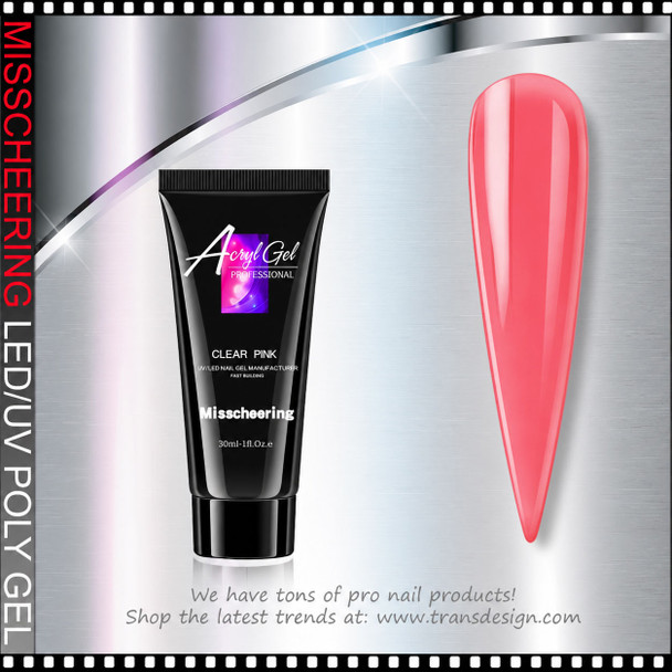 MISSCHEERING POLYGEL Clear Pink #07 1oz.