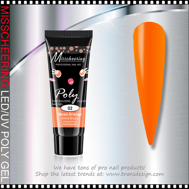 MISSCHEERING POLY GEL Neon Orange 15ml.