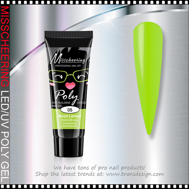 MISSCHEERING POLY GEL Neon Lemon 15ml.