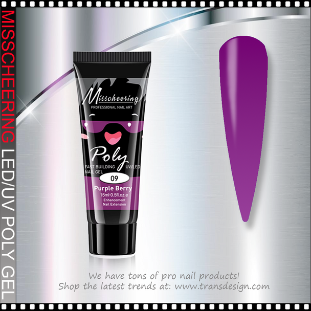 MISSCHEERING POLY GEL Purple Berry 15ml.
