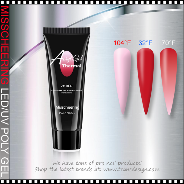 POLY GEL Mood Change Red 15ml.