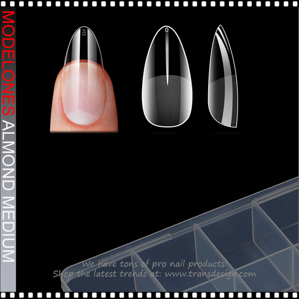 MODELONES Almond, Medium, Clear, Full Cover 510/Case