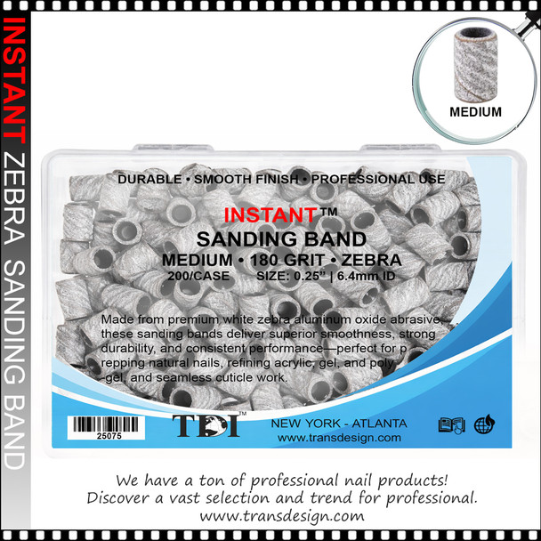 INSTANT SANDING BAND White Zebra Medium 180 Grit, 200/Case