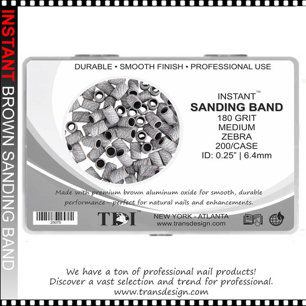 INSTANT SANDING BAND White Zebra Medium 180 Grit, 200/Case