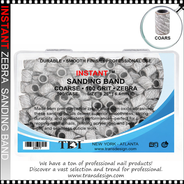INSTANT SANDING BAND White Zebra Coarse 100 Grit, 500/Case