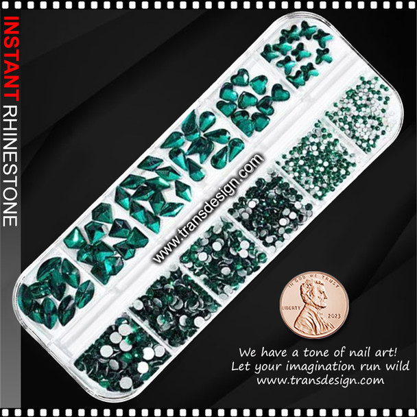 RHINESTONE CRYSTAL Mixed, Emerald Green 600/Case 