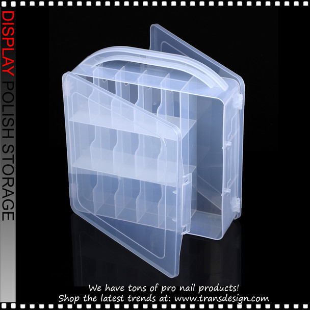 CLEAR POLISH STORAGE & CARRY CASE 30 Bottles