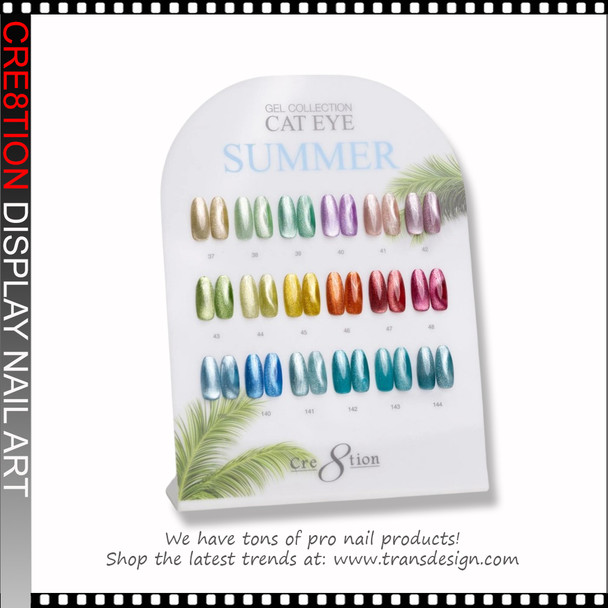 CRE8TION Counter Display Color Chart - Cat Eye Summer 18 colors (37-48 & 139-144)
