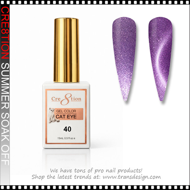 CRE8TION SUMMER Cat Eye Soak Off Gel 0.5oz #40
