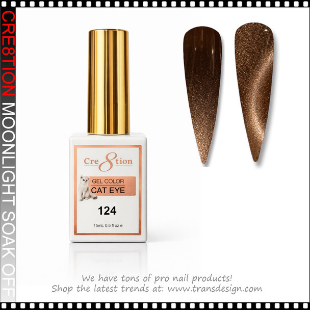 CRE8TION MOONLIGHT Cat Eye Soak Off Gel 0.5oz # 124