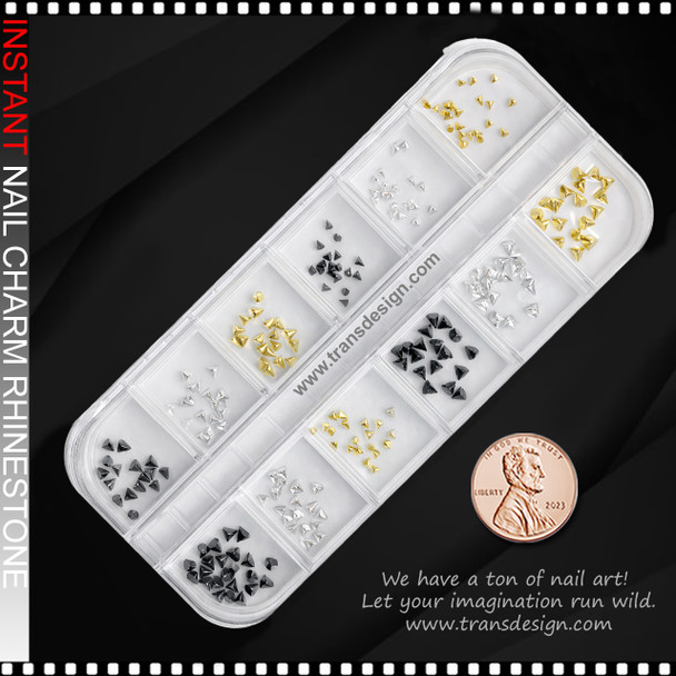 NAIL CHARM ALLOY Spike Studs, Cone Shaped Mix/Case