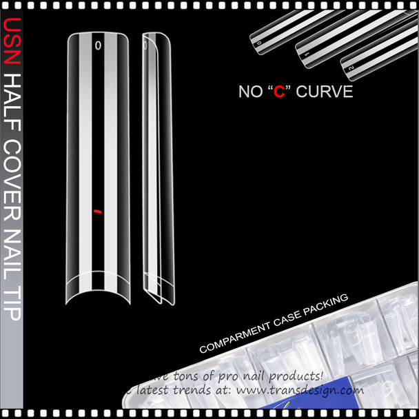 USN TIP Long Straight, Half Curve Crystal Clear 540/Case