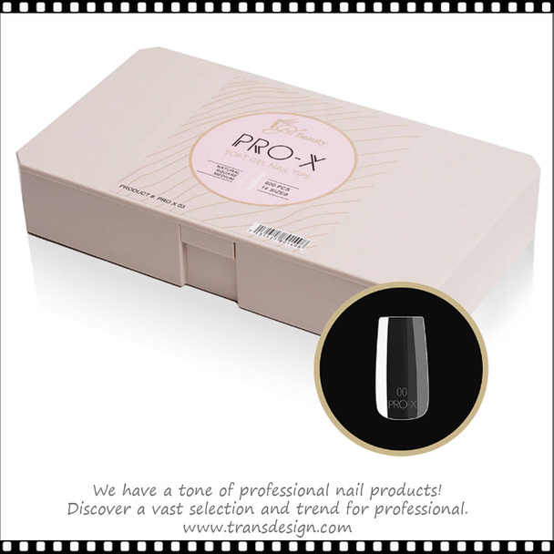 PRO-X Soft Gel Nail Tips 03 Natural Square Medium 600pcs*