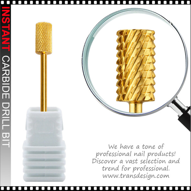 CARBIDE DRILL BIT, Small Barrel, 3/32" Size, Gold,  X Coarse