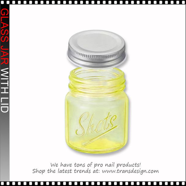 GLASS JAR With Metal Lid 2oz. Yellow