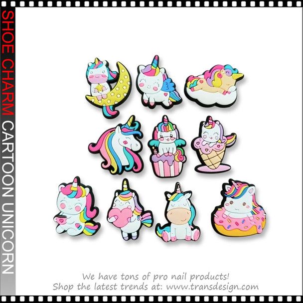 SHOE CHARM Stylish Unicorn 10/Pack