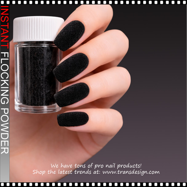 INSTANT Deep Black Velvet Flocking Powder 20ml/Jar