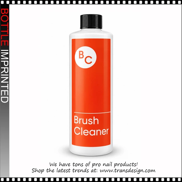 BOTTLE Imprinted 'BRUSH CLEANER' with Black Cap 16oz.