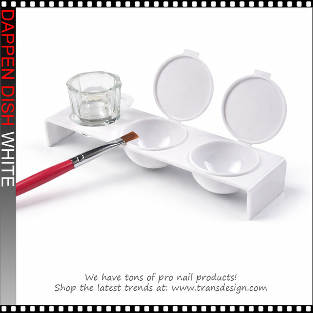 Triple Plastic Dappen Dish White