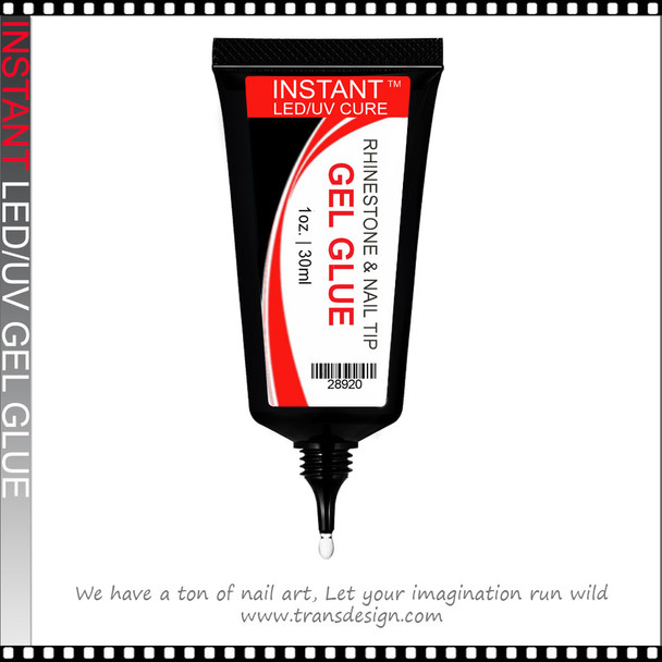 INSTANT UV/LED GEL Glue Rhinestone & Nail Tips 1oz.