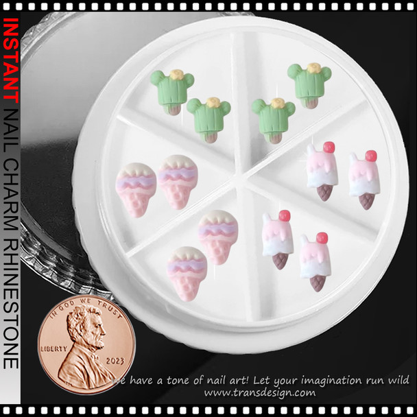 NAIL CHARM RESIN Wind Ice Cream Cone 12/Case 