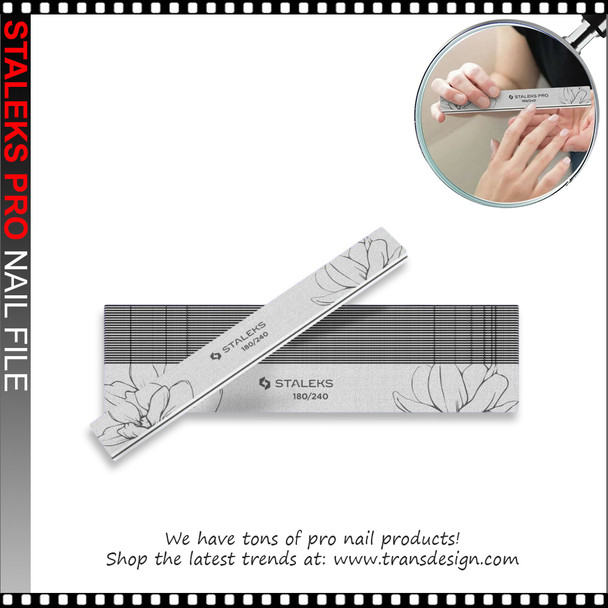 STALEKS Nail File Straight 180/240 Grit (25 pcs)