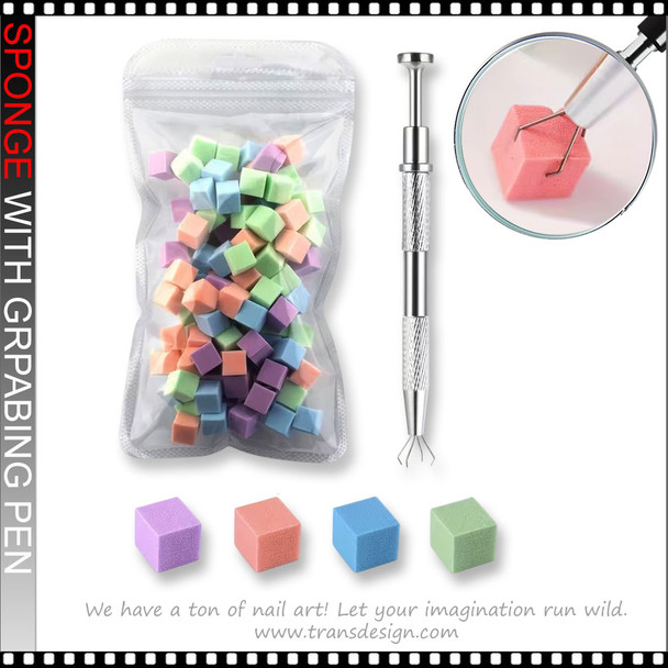 SPONGE with Grabbing Pen, Assorted Color 100/Pack