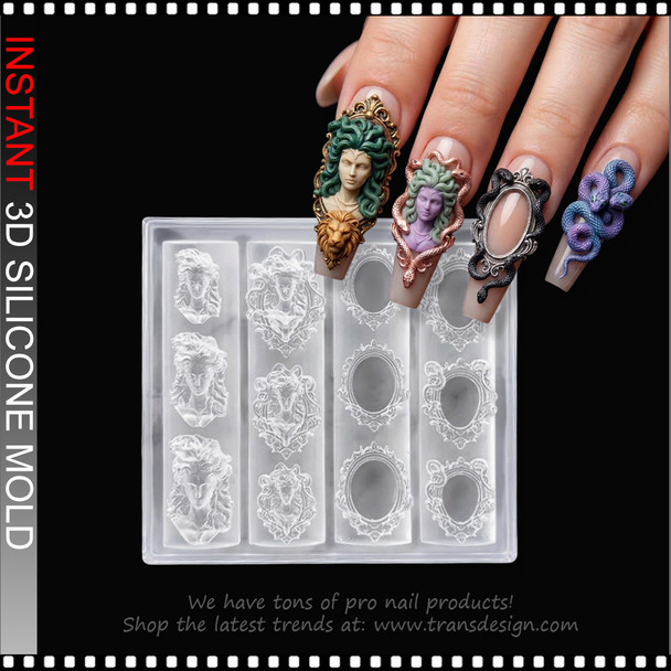 3D SILICONE MOLD Medusa & Frame Design
