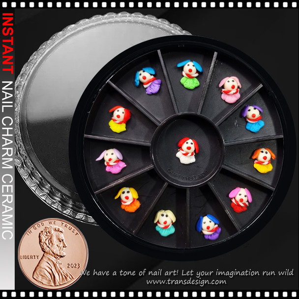 NAIL CHARM CERAMIC Puppy 12/Case *