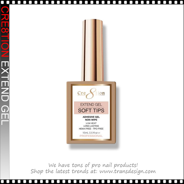 CRE8TION Soft Tips Adhesive Gel Non Wipe 0.5oz.