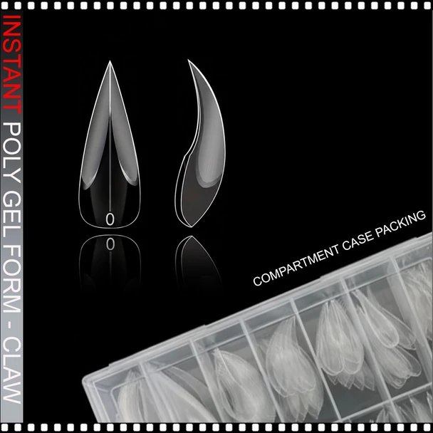 INSTANT POLY GEL FORM Claw, Reusable 140/Case