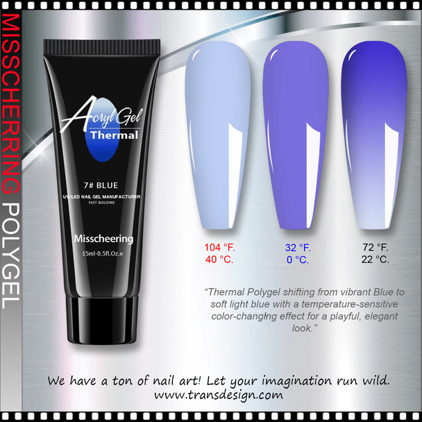 MISSCHEERING POLYGEL THERMAL 'Blue to Lt. Blue' Blue #7