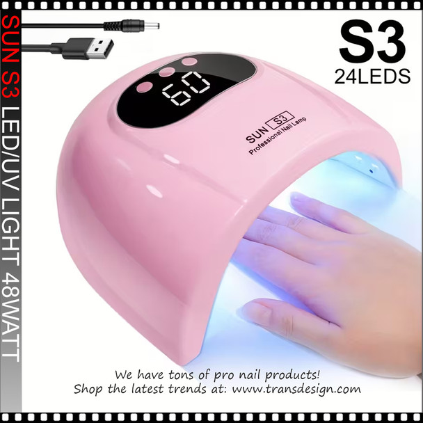 SUN S3 LED/UV Light 48Watt, Pink
