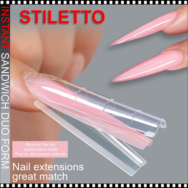 INSTANT STILETTO Long, Sandwich Nail Duo Forms 256/Case