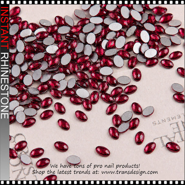 RHINESTONE Oval Shape Ruby Red Color 1440/Pack