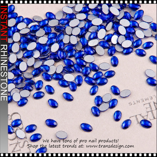 RHINESTONE Oval Shape Sapphire Blue Color 1440/Pack