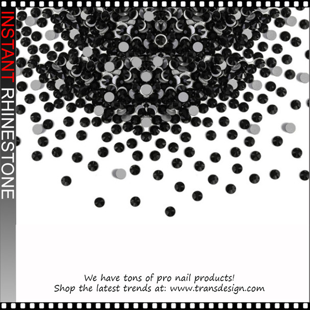 RHINESTONE Round Shape Jet Black Color 1440/Pack