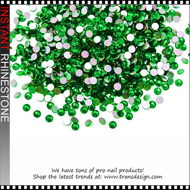 RHINESTONE Round Shape Green Color 1440/Pack