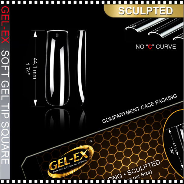 GEL-EX Square, 3X-Long, Sculpted 300/Case