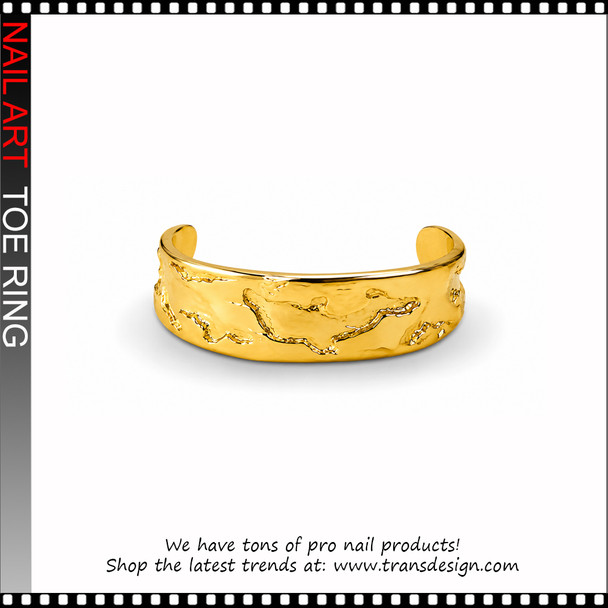 Adjustable Shiny gold-plated whale-shaped Toe Ring #11434