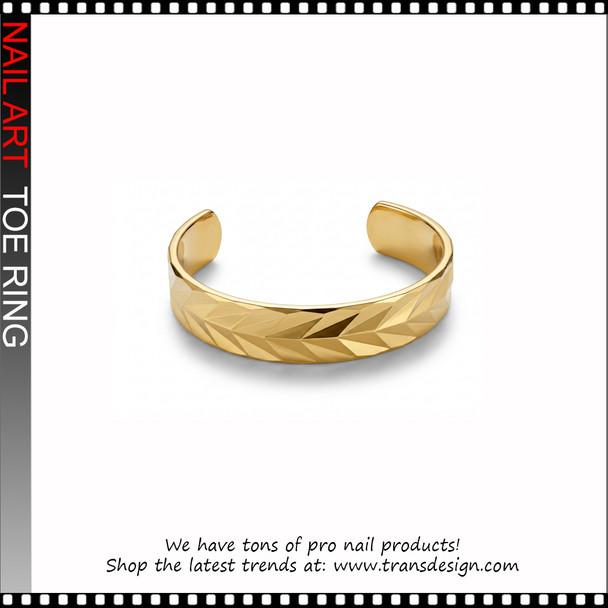 Adjustable Gold Chevron Geometric Toe Ring #11437