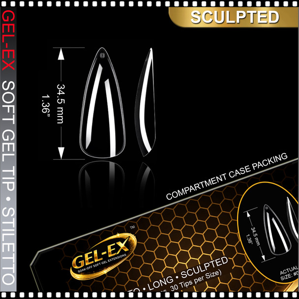 GEL-EX Stiletto, Long, Sculpted 450/Case