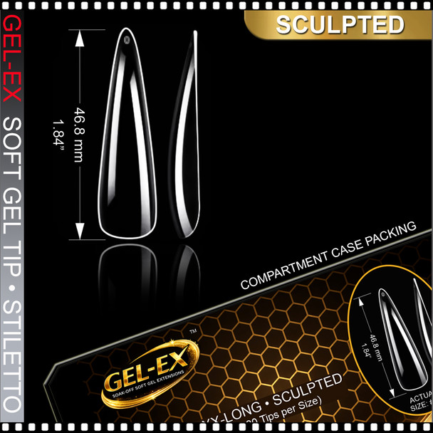 GEL-EX Stiletto, XX-Long, Sculpted 300/Case