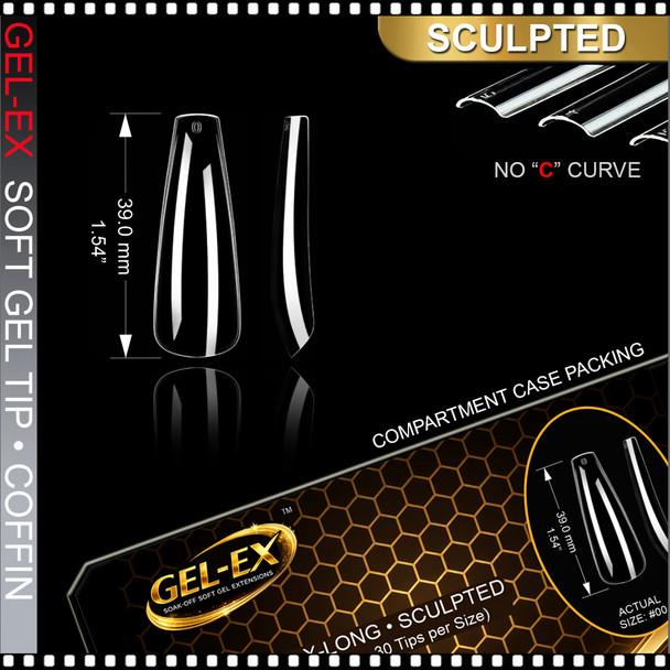GEL-EX Coffin, X-Long, Sculpted 450/Case