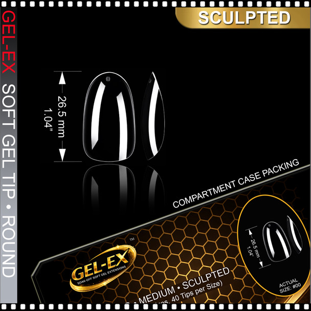 GEL-EX Round, Medium, Sculpted 600/Case
