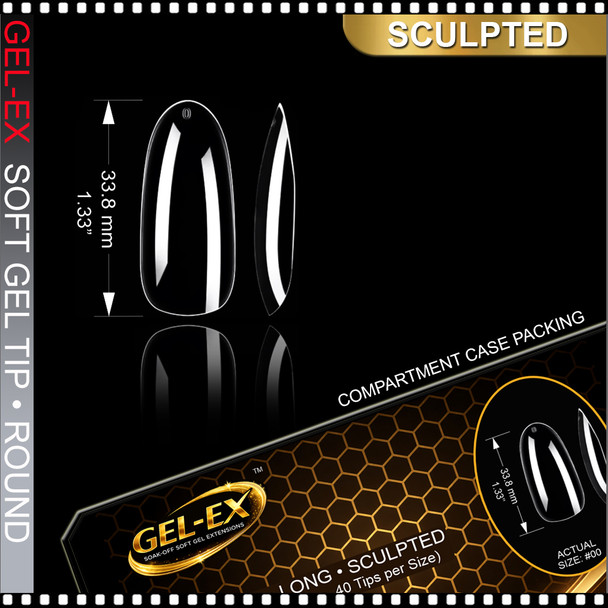 GEL-EX Round, Long, Sculpted 600/Case