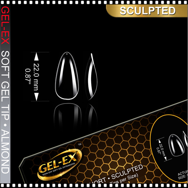 GEL-EX Almond, Short, Sculpted 600/Case