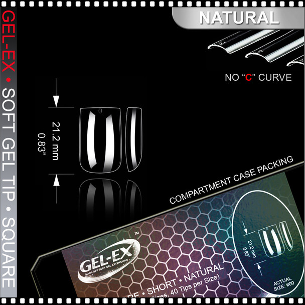 GEL-EX Square, Short, Natural 600/Case