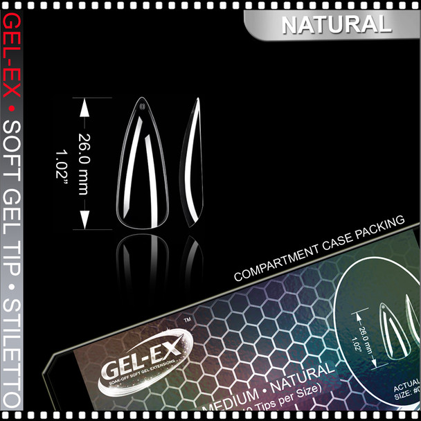 GEL-EX Stiletto, Medium, Natural 600/Case