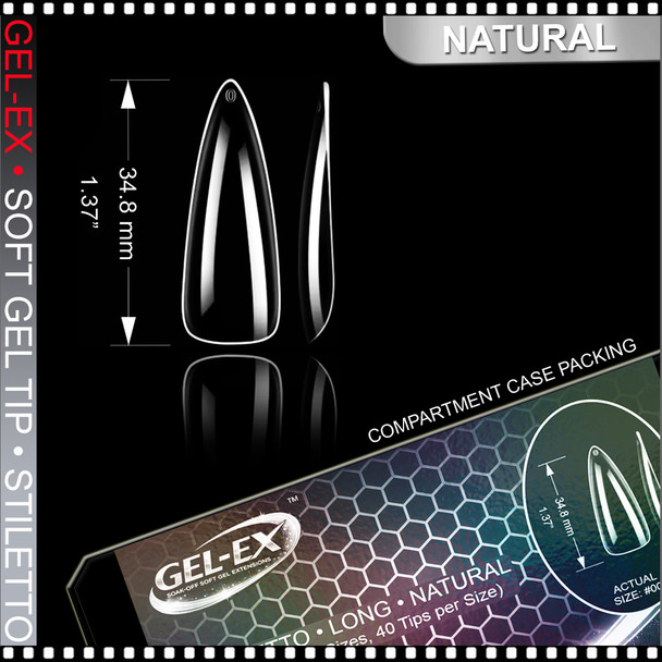 GEL-EX Stiletto, Long, Natural 600/Case